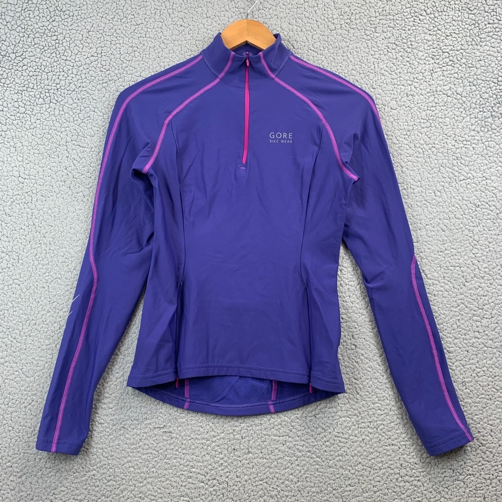 Gore Bike Wear Women's Windstopper Cycling 1/2 Zip Jacket Size Small Lightweigt